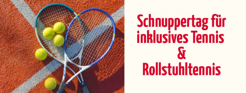 zwei Tennisschläger mit Bällen